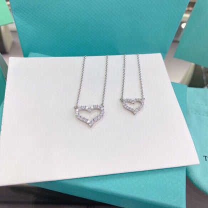 [Resenly Jewelry]HEART-SHAPED DIAMOND NECKLACE