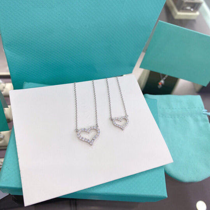 [Resenly Jewelry]HEART-SHAPED DIAMOND NECKLACE