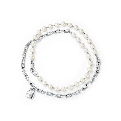 [Resenly Jewelry]HARDWEAR PEARL WRAP NECKLACE