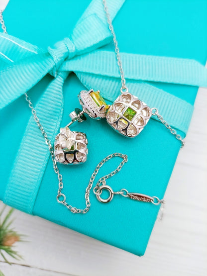 [Resenly Jewelry]SPARKLERS CITRINE GEMSTONE PENDANT NECKLACE STERLING SILVER