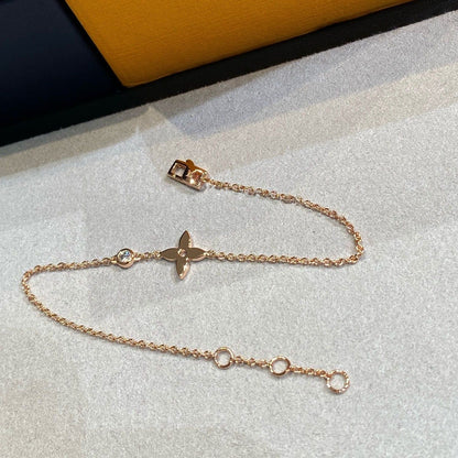 [Resenly Jewelry]STAR DIAMOND PINK GOLD BRACELET