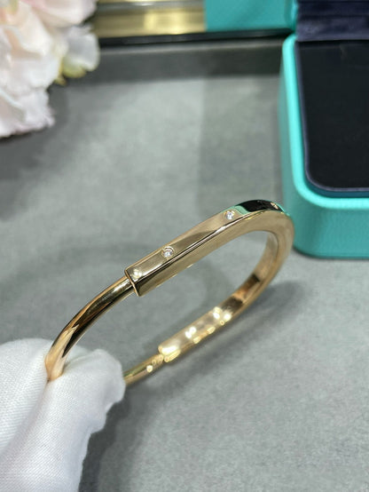 [Resenly Jewelry]LOCK BRACELET 8 DIAMOND