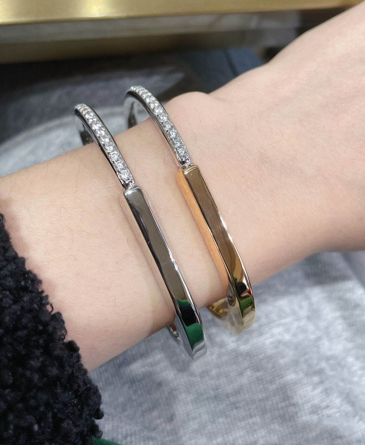 [Resenly Jewelry]LOCK BRACELET DIAMOND