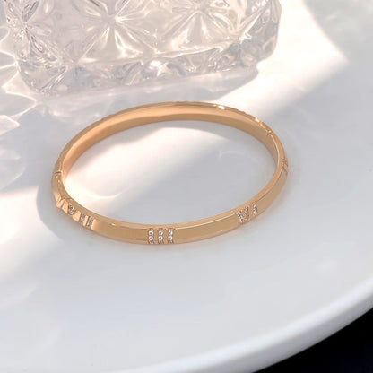 [Resenly Jewelry]ATLAS BRACELET 6MM DIAMOND PINK GOLD