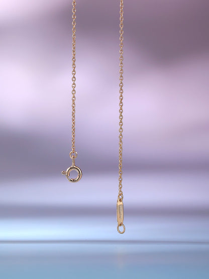 [Resenly Jewelry]BIG SMILE PEDANT PINK DIAMOND NECKLACE