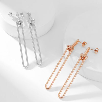 [Resenly Jewelry]HARDWEAR LONG DROP EARRINGS
