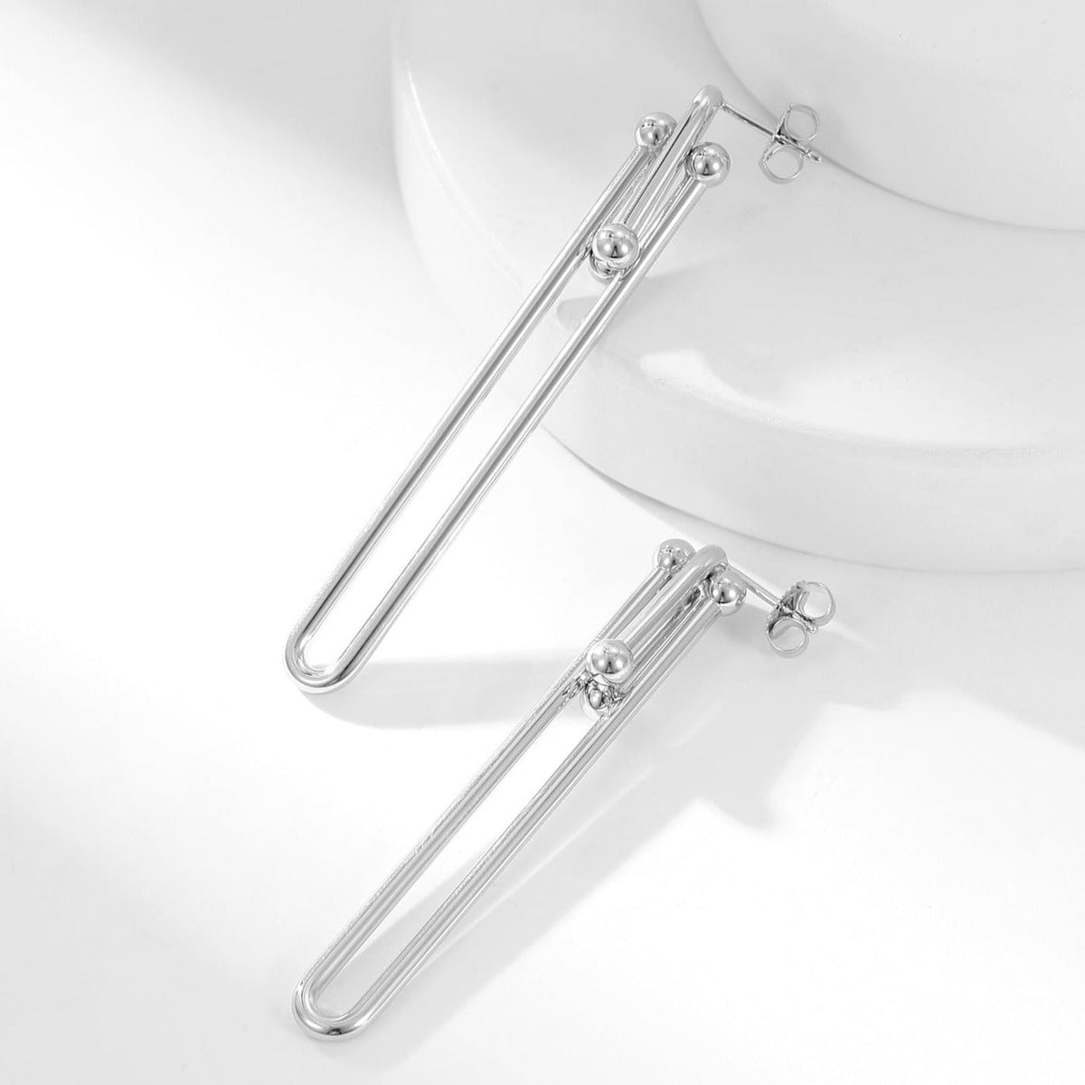 [Resenly Jewelry]HARDWEAR LONG DROP EARRINGS