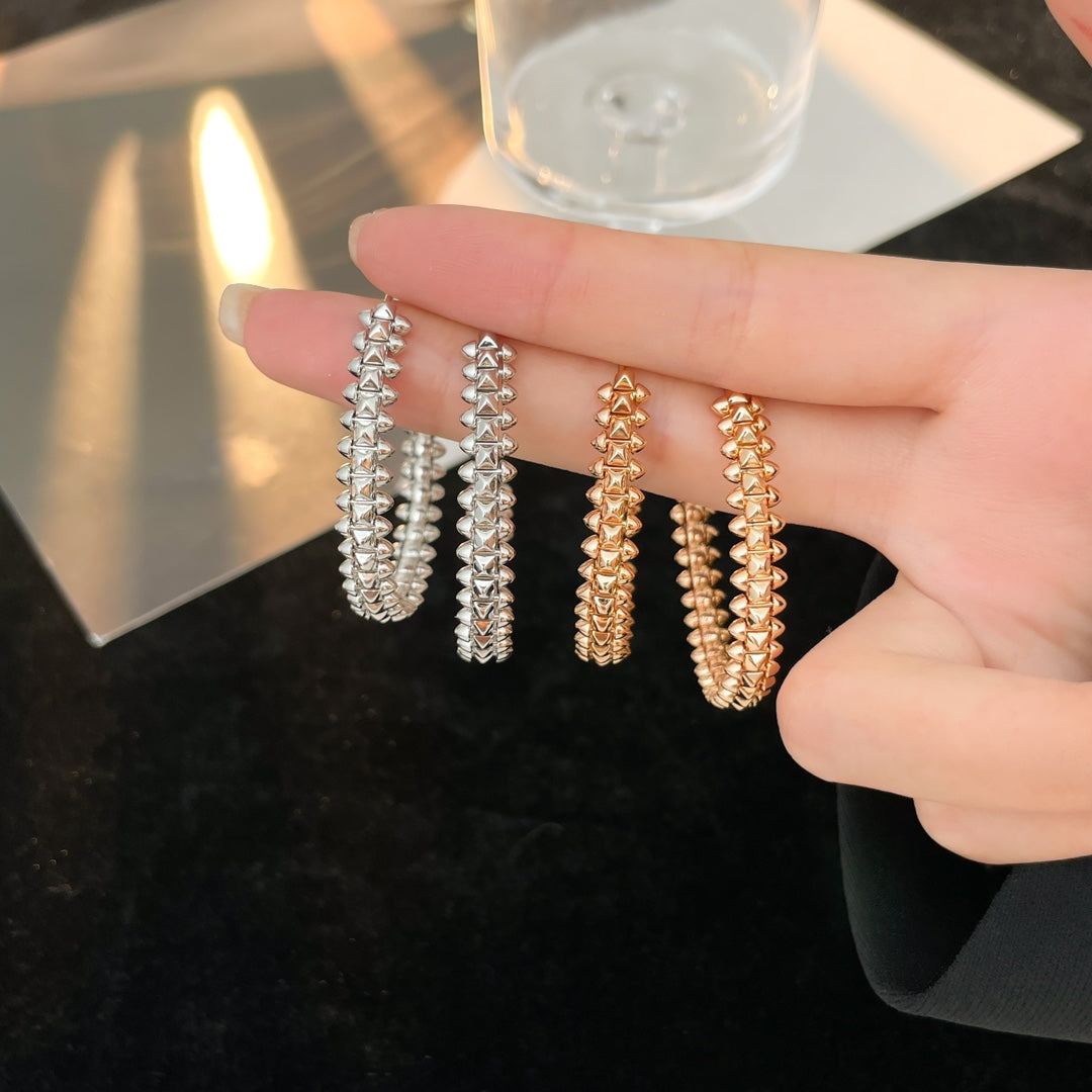 [Resenly Jewelry]CLASH HOOP LARGE EARRINGS