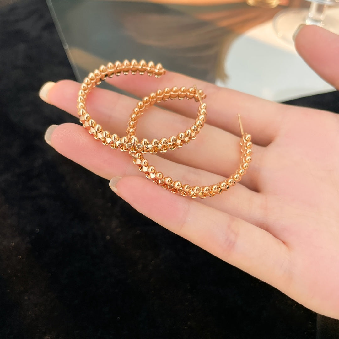 [Resenly Jewelry]CLASH HOOP LARGE EARRINGS