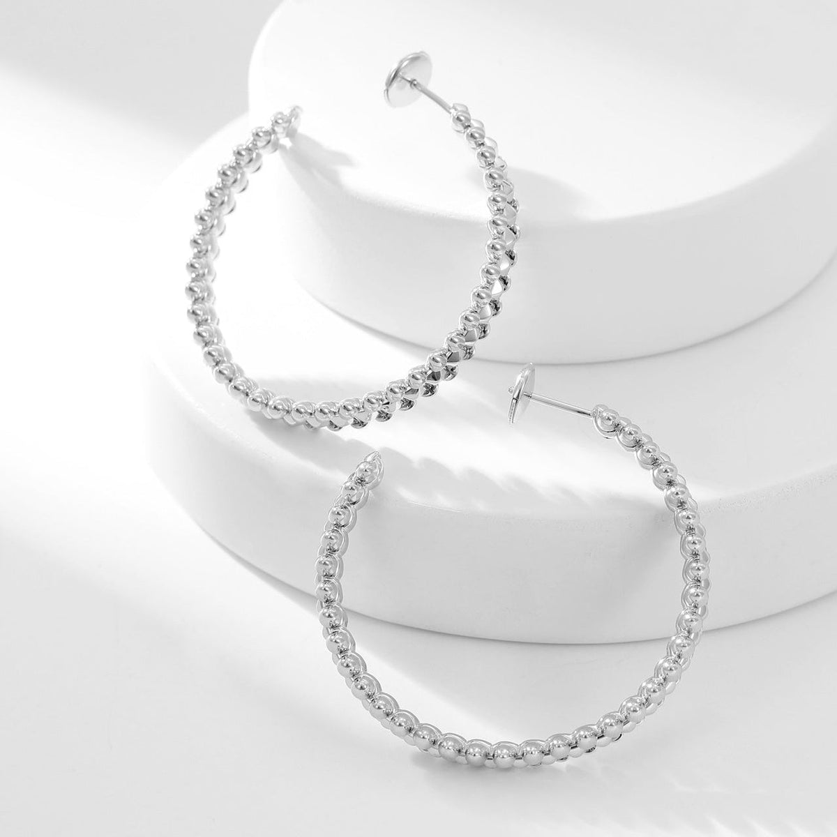 [Resenly Jewelry]CLASH HOOP LARGE EARRINGS
