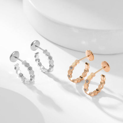 [Resenly Jewelry]BEE LOVE DIAMOND HOOP EARRINGS