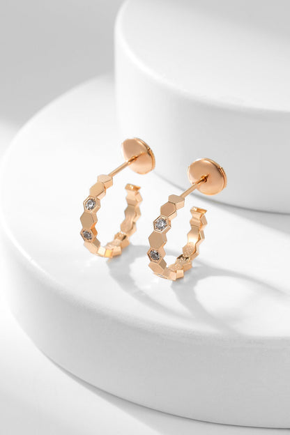 [Resenly Jewelry]BEE LOVE DIAMOND HOOP EARRINGS