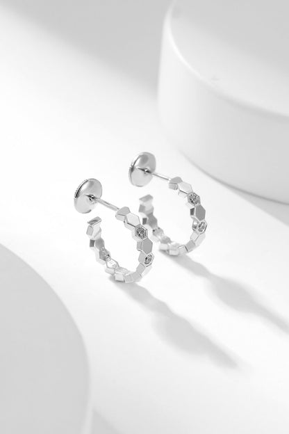 [Resenly Jewelry]BEE LOVE DIAMOND HOOP EARRINGS