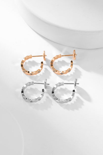 [Resenly Jewelry]BEE LOVE DIAMOND HOOP EARRINGS