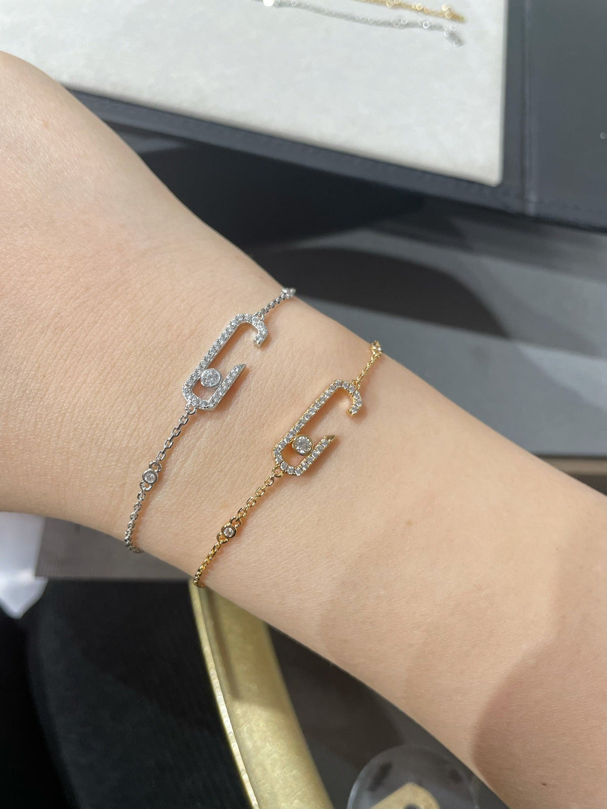 [Resenly Jewelry]BABY MOVE DIAMOND BRACELET(Adjustable length)
