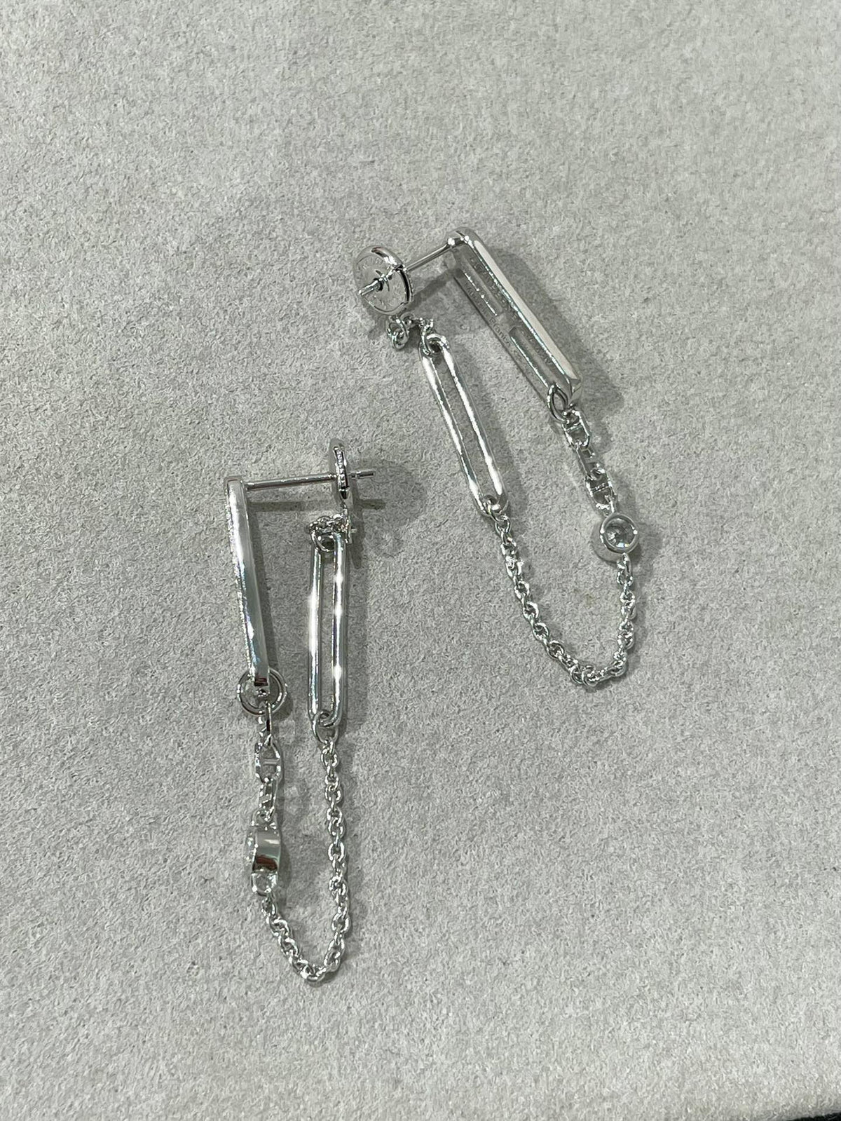 [Resenly Jewelry]CHAINE CHAOS DIAMOND DROP EARRINGS
