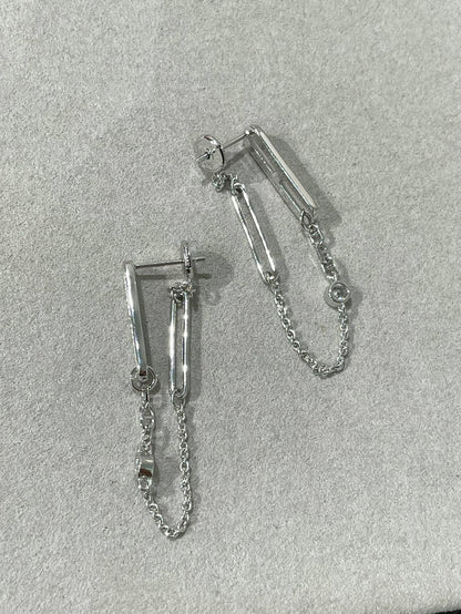 [Resenly Jewelry]CHAINE CHAOS DIAMOND DROP EARRINGS