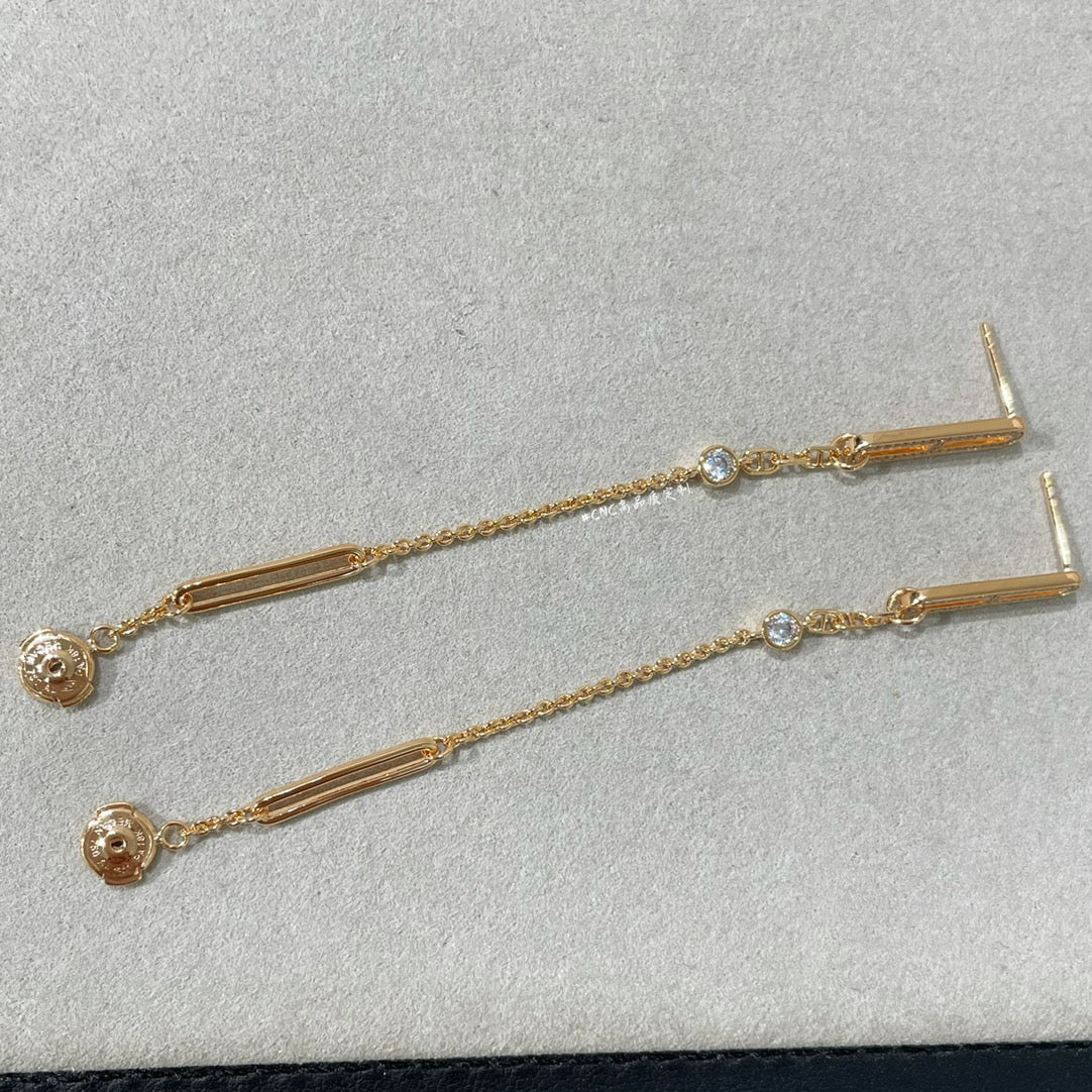 [Resenly Jewelry]CHAINE CHAOS DIAMOND DROP EARRINGS