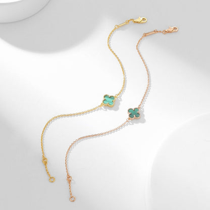 [Resenly Jewelry]CLOVER BRACELET MALACHITE 1 MOTIF