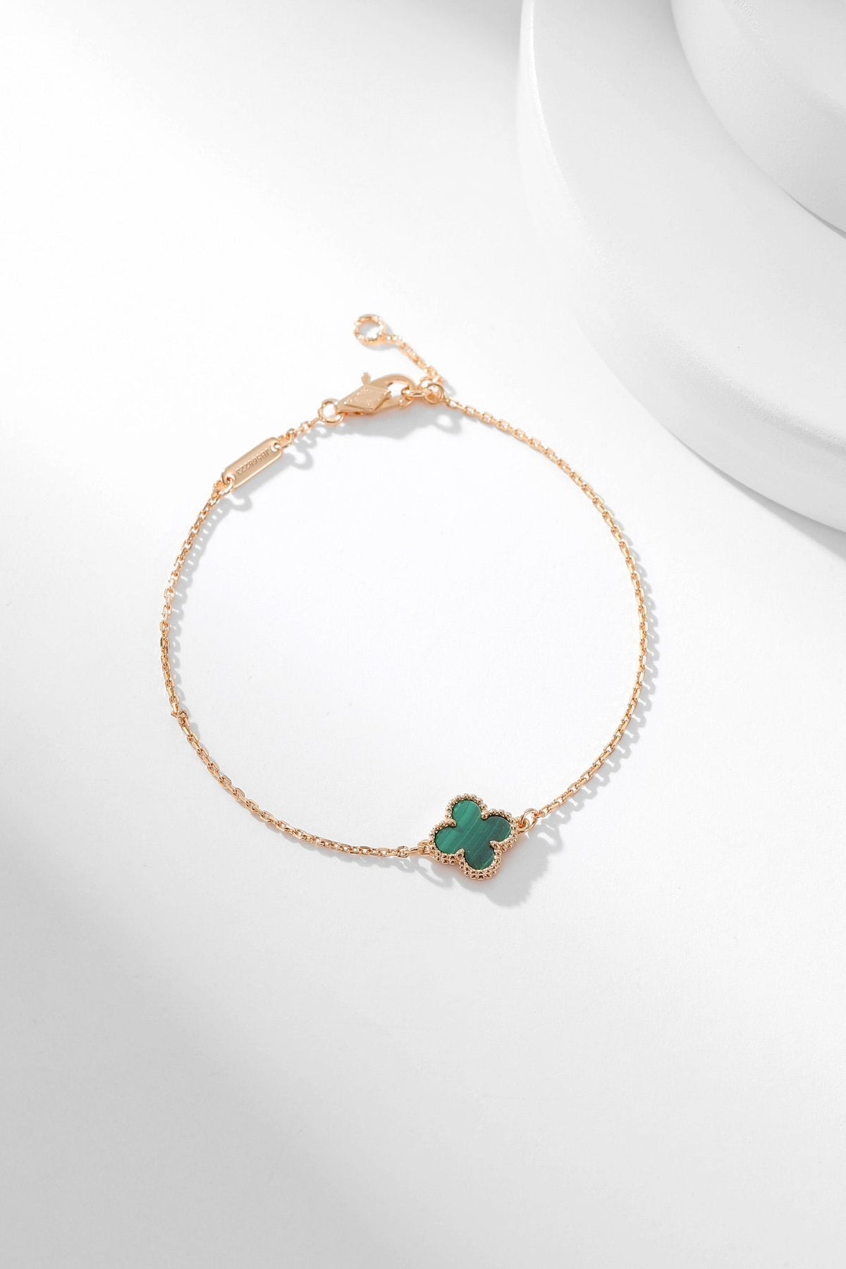 [Resenly Jewelry]CLOVER BRACELET MALACHITE 1 MOTIF