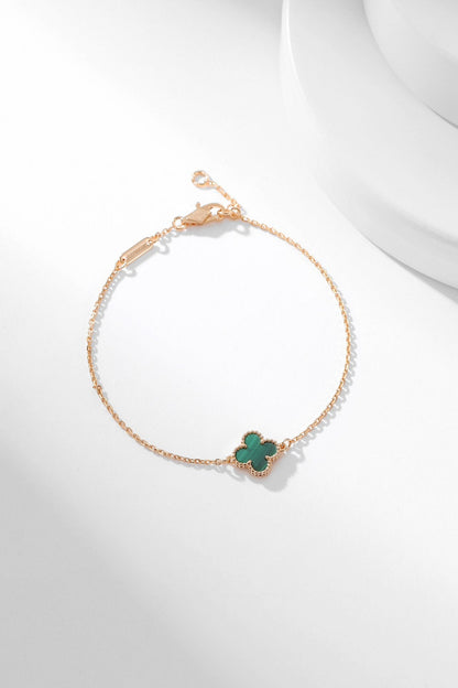 [Resenly Jewelry]CLOVER BRACELET MALACHITE 1 MOTIF