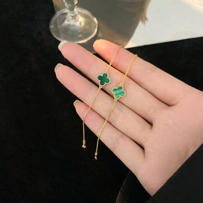 [Resenly Jewelry]CLOVER BRACELET MALACHITE 1 MOTIF