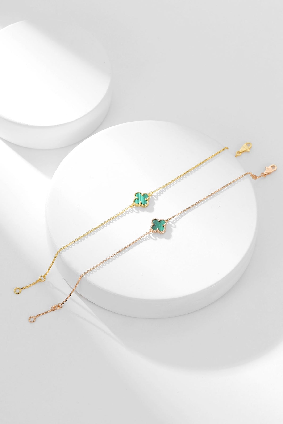 [Resenly Jewelry]CLOVER BRACELET MALACHITE 1 MOTIF