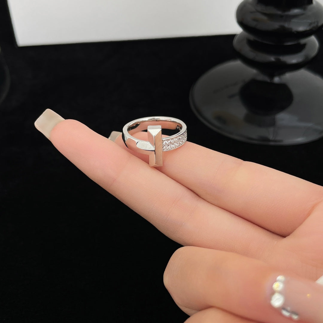 [Resenly Jewelry]T WIDE DIAMOND RING
