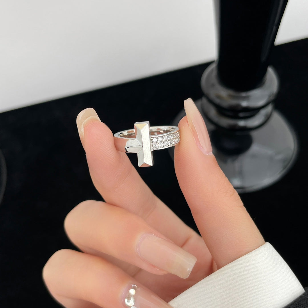 [Resenly Jewelry]T WIDE DIAMOND RING