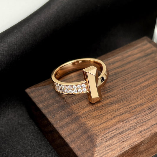 [Resenly Jewelry]T WIDE DIAMOND RING
