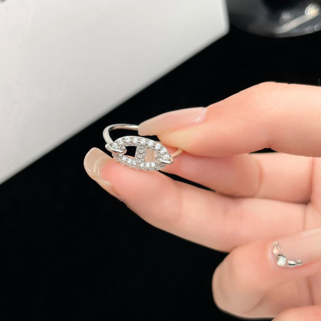 [Resenly Jewelry]RONDE SMALL SILVER DIAMOND RING
