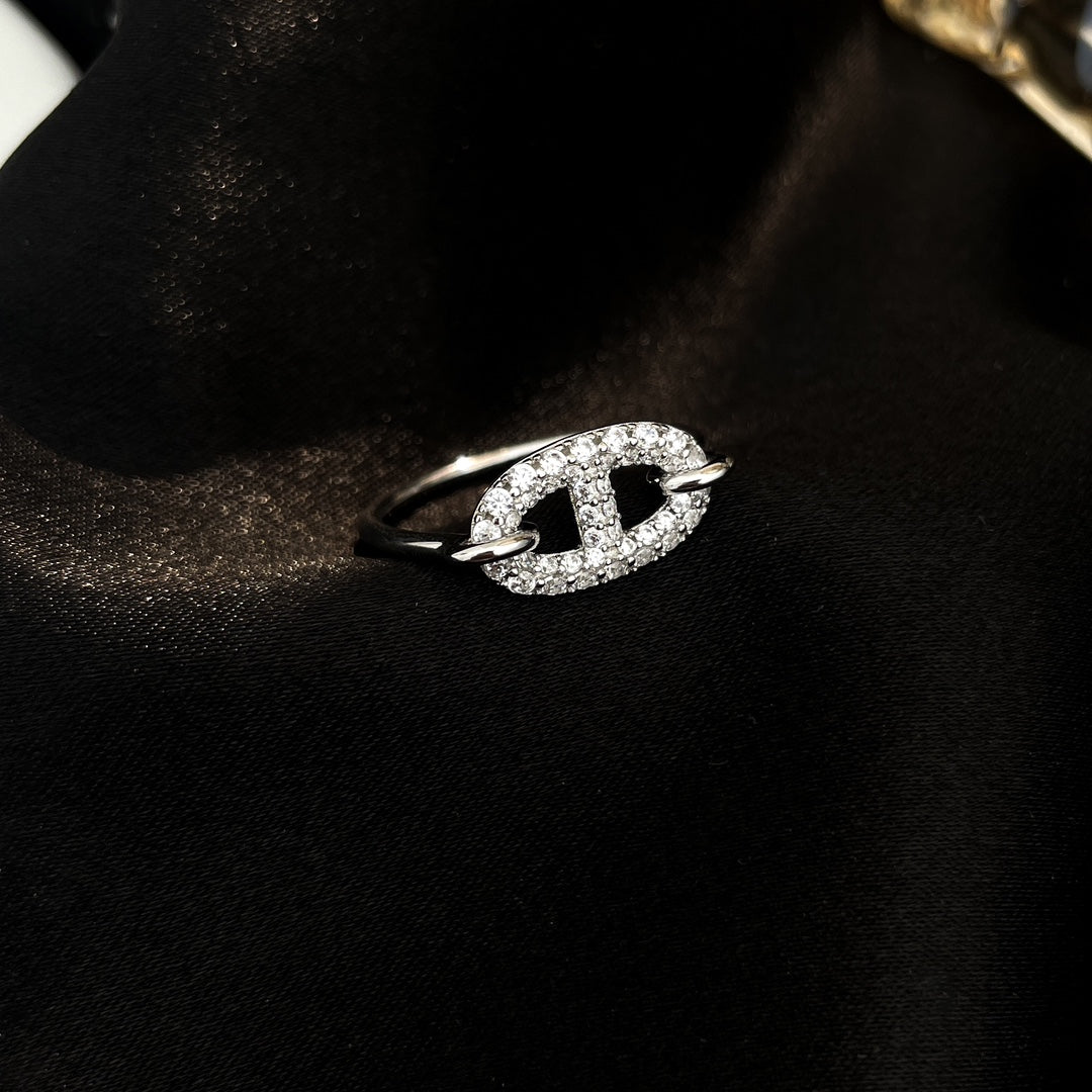 [Resenly Jewelry]RONDE SMALL SILVER DIAMOND RING