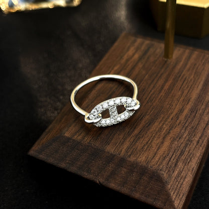 [Resenly Jewelry]RONDE SMALL SILVER DIAMOND RING