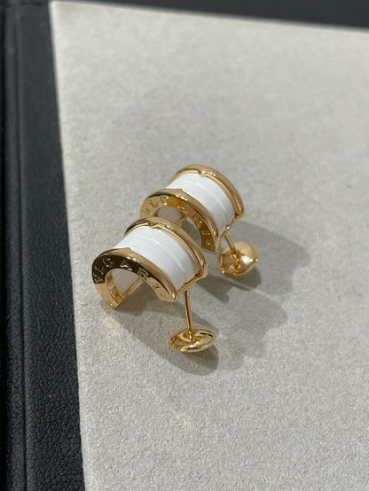 [Resenly Jewelry]ZERO 1 PINK GOLD CERAMIC EARRINGS