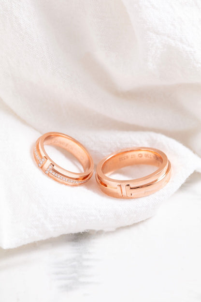 [Resenly Jewelry]T PINK GOLD RING
