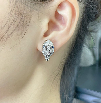 [Resenly Jewelry]SERPENT DIAMOND STUD EARRINGS