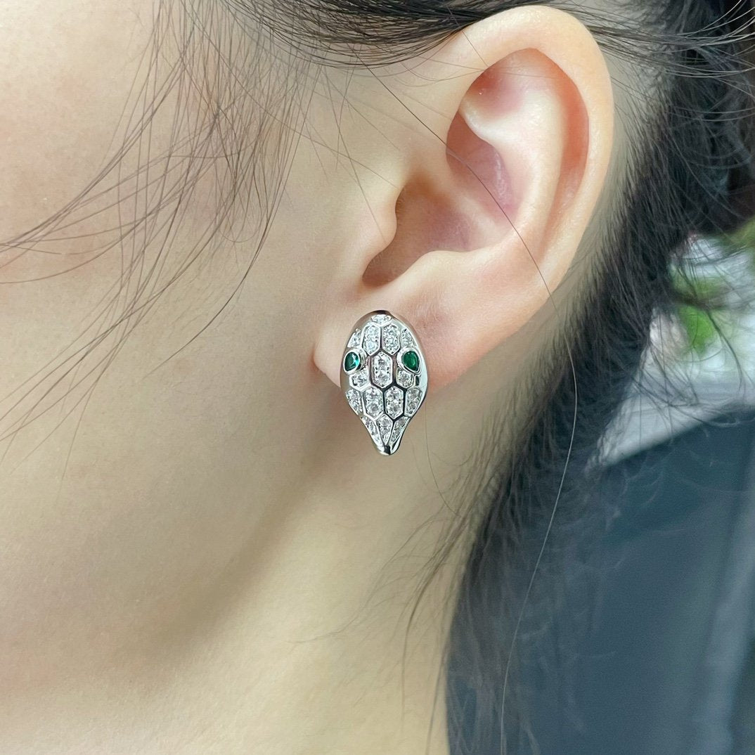 [Resenly Jewelry]SERPENT DIAMOND STUD EARRINGS