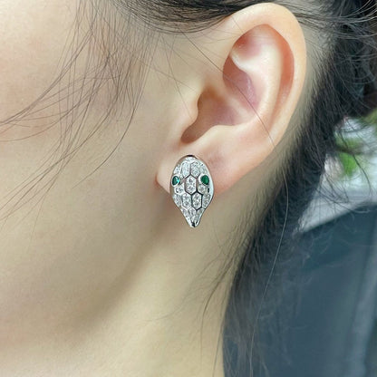 [Resenly Jewelry]SERPENT DIAMOND STUD EARRINGS