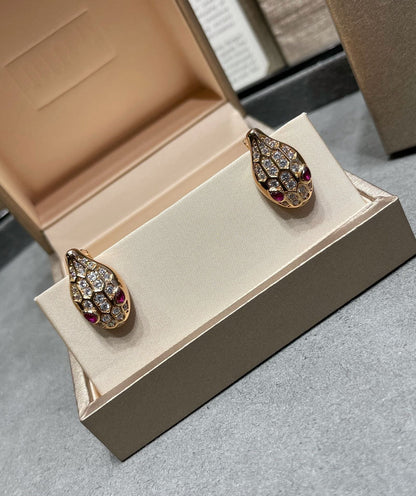 [Resenly Jewelry]SERPENT DIAMOND STUD EARRINGS