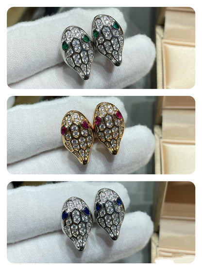 [Resenly Jewelry]SERPENT DIAMOND STUD EARRINGS