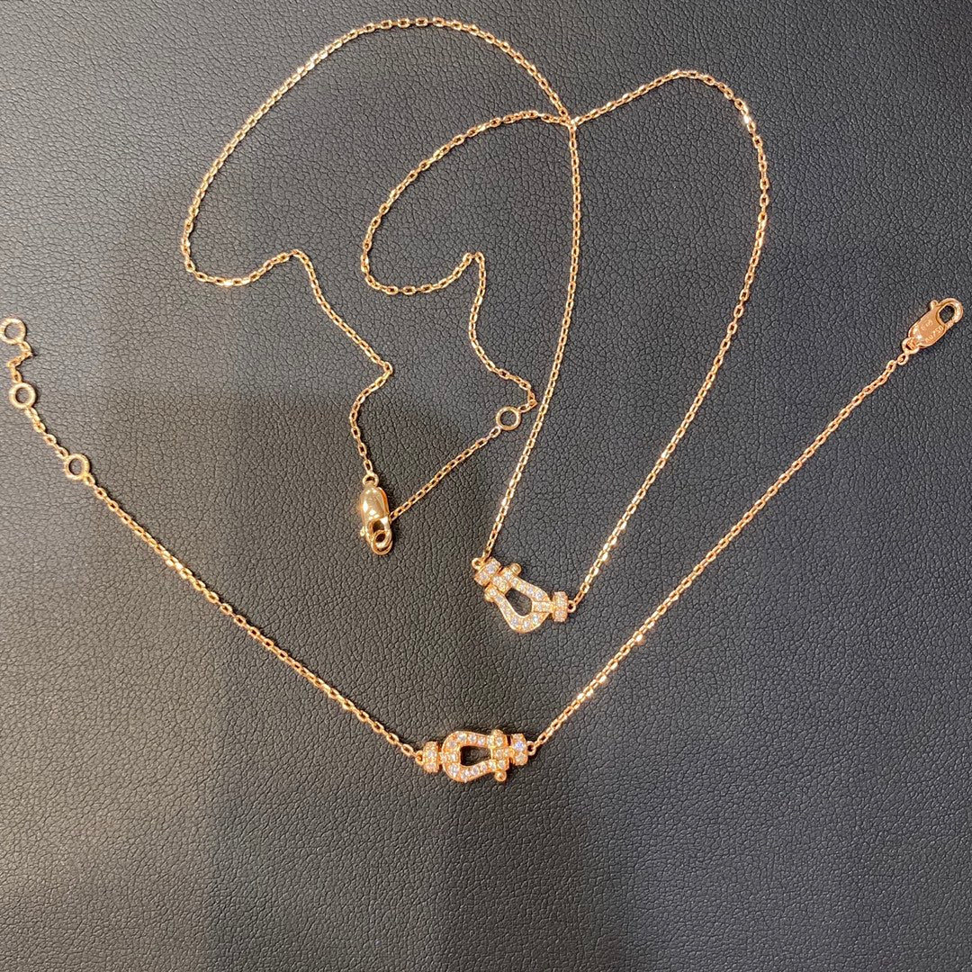 [Resenly Jewelry]FORCE 10 DIAMOND PINK GOLD NECKLACE MINI MODEL