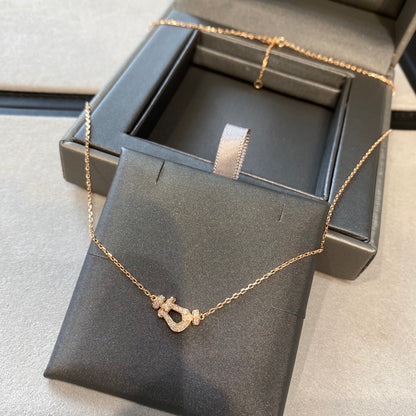 [Resenly Jewelry]FORCE 10 DIAMOND PINK GOLD NECKLACE MINI MODEL