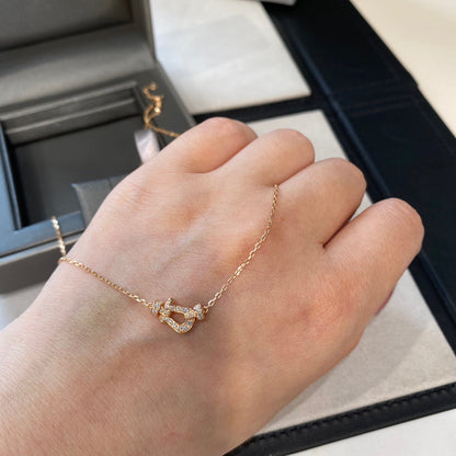 [Resenly Jewelry]FORCE 10 DIAMOND PINK GOLD NECKLACE MINI MODEL