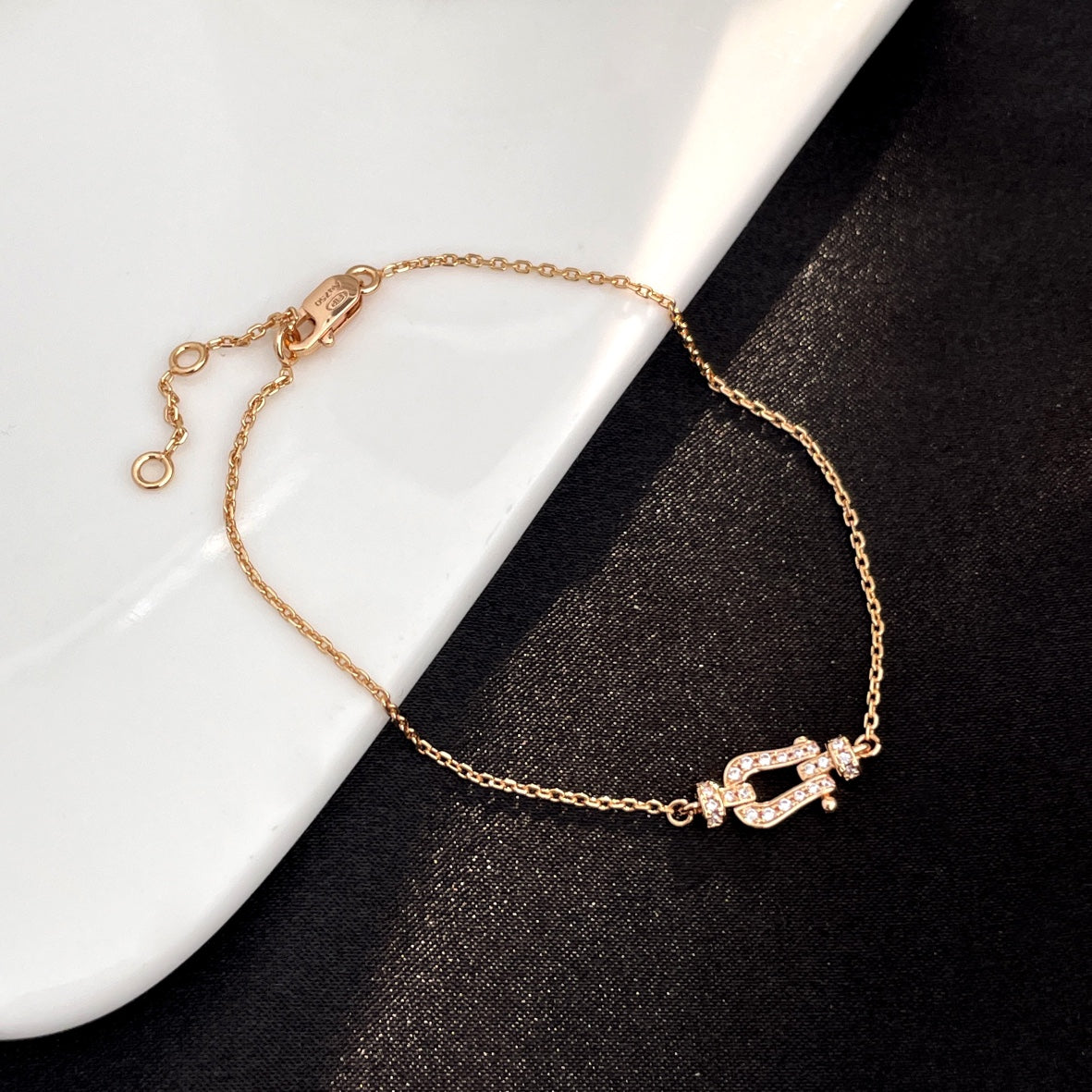 [Resenly Jewelry]FORCE 10 FULL DIAMOND BUCKLE CHAIN LINK MINI MODEL
