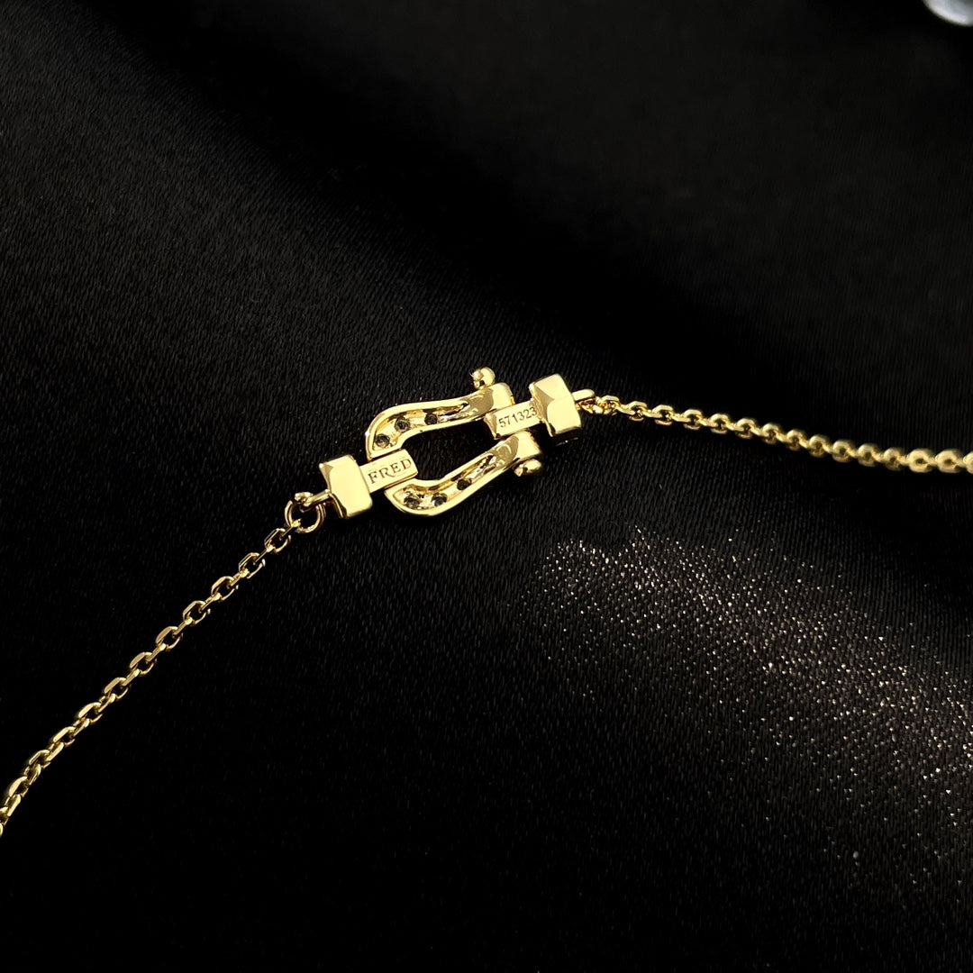 [Resenly Jewelry]FORCE 10 FULL DIAMOND BUCKLE CHAIN LINK MINI MODEL