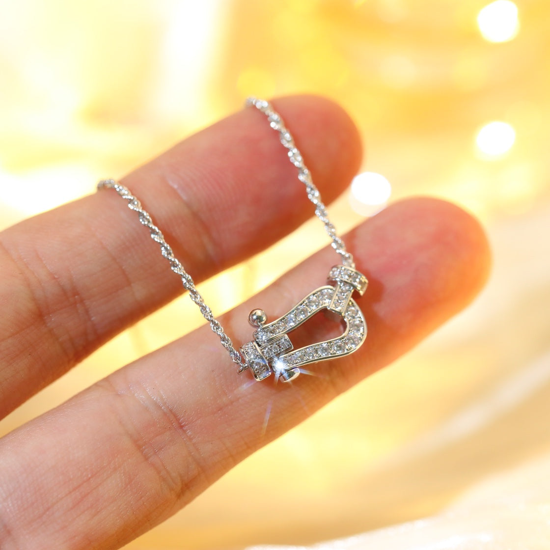 [Resenly Jewelry]FORCE 10 DIAMOND SILVER NECKLACE MINI MODEL