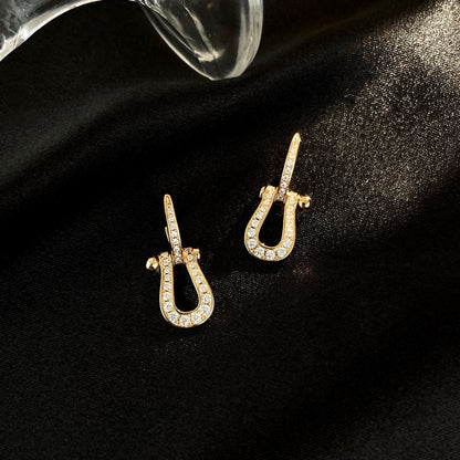 [Resenly Jewelry]FORCE 10 FULL DIAMOND DROP EARRINGS MEDIUM MODEL