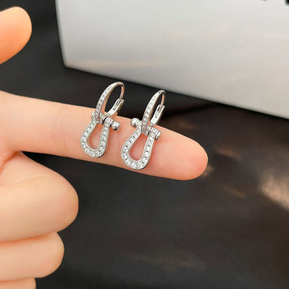 [Resenly Jewelry]FORCE 10 FULL DIAMOND DROP EARRINGS MEDIUM MODEL