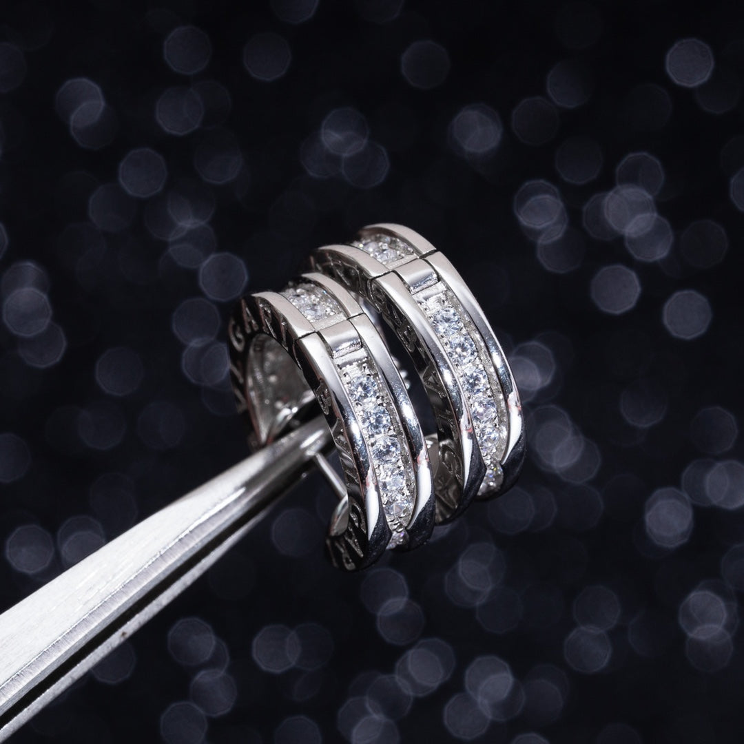[Resenly Jewelry]ZERO 1 MINI SILVER DIAMOND EARRINGS