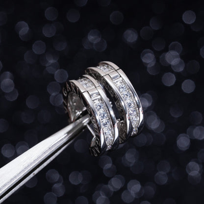 [Resenly Jewelry]ZERO 1 MINI SILVER DIAMOND EARRINGS